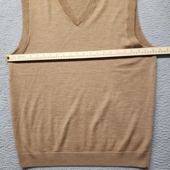 Turnbury Sweater Mens Large Brown Classiccore Extra Fine Merino Wool V-Neck - Picture 11 of 14